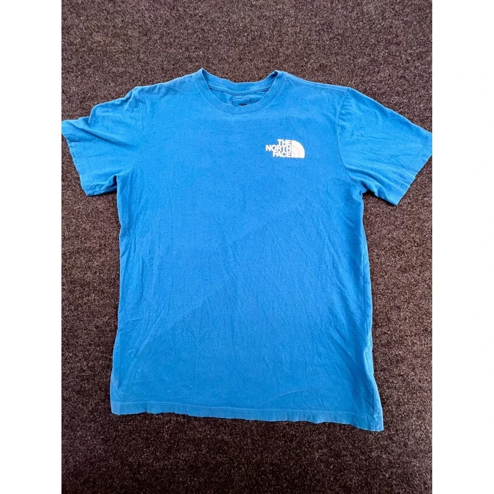 The North Face T-Shirt Mens Medium Blue Cotton Short Sleeve Crew Neck Pullover